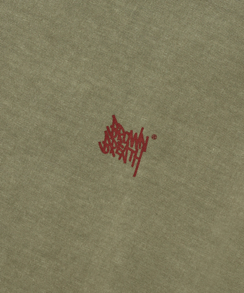 BROWNBREATH（ブラウンブレス）の「ピグメントタグTシャツ - オリーブ（Tシャツ/カットソー・レディース・その他・M/L/XL/S）」の3枚目の写真