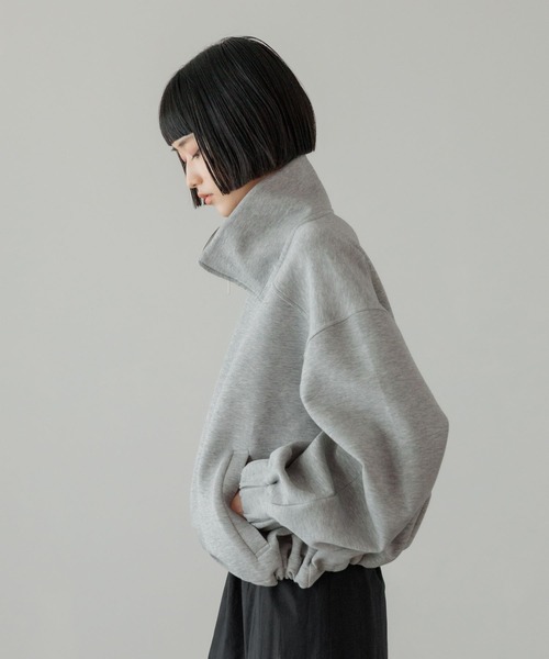 LOWRYS FARM（ローリーズファーム）の「ダンボールブルゾン  654886（スウェット・レディース・ブラック/グレー・FREE）」の11枚目の写真