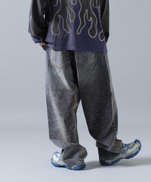 WHITELAND(ホワイトランド)の「WHITELAND/ホワイトランド/FLOCKY WIDE DENIM(デニムパンツ・レディース・ブルー・F)」の2枚目の写真