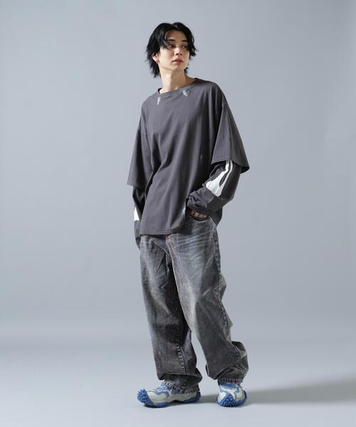 WHITELAND(ホワイトランド)の「WHITELAND/ホワイトランド/FLOCKY WIDE DENIM(デニムパンツ・レディース・ブルー・F)」の3枚目の写真