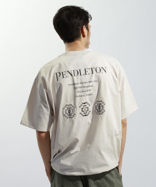 PENDLETON（ペンドルトン）の「【PENDLETON(ペンドルトン)】別注ヒストリーロゴTシャツ/吸汗/速乾性/軽量/ドライタッチ/裾ドローコード仕様（Tシャツ/カットソー・メンズ・チャコール/カーキ/ブラック/アイボリー/オフホワイト・LARGE/MEDIUM）」の10枚目の写真