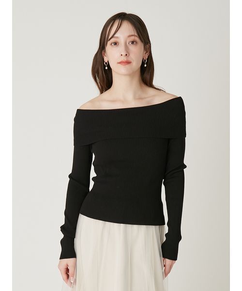 FRAY I.D(フレイアイディー)の「ベーシックオフショルリブニット(ニット/セーター・レディース・オフホワイト/ブラック/その他/ピンク・F)」の5枚目の写真