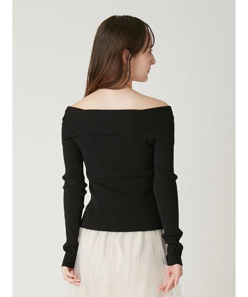 FRAY I.D(フレイアイディー)の「ベーシックオフショルリブニット(ニット/セーター・レディース・オフホワイト/ブラック/その他/ピンク・F)」の6枚目の写真