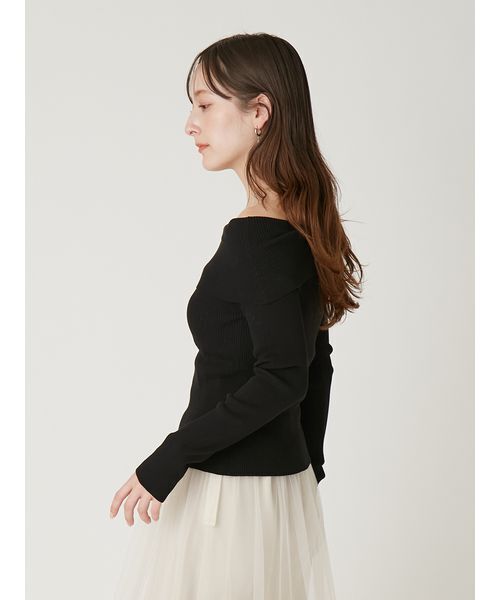 FRAY I.D(フレイアイディー)の「ベーシックオフショルリブニット(ニット/セーター・レディース・オフホワイト/ブラック/その他/ピンク・F)」の7枚目の写真