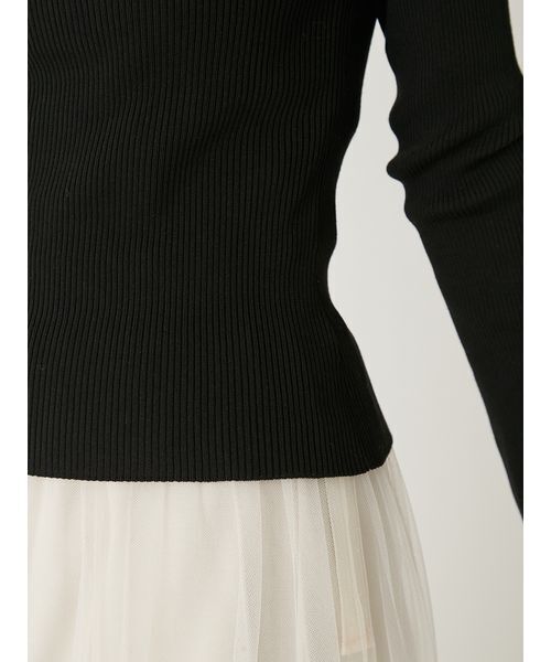 FRAY I.D(フレイアイディー)の「ベーシックオフショルリブニット(ニット/セーター・レディース・オフホワイト/ブラック/その他/ピンク・F)」の10枚目の写真