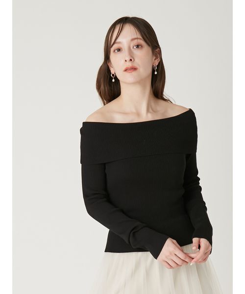 FRAY I.D(フレイアイディー)の「ベーシックオフショルリブニット(ニット/セーター・レディース・オフホワイト/ブラック/その他/ピンク・F)」の13枚目の写真