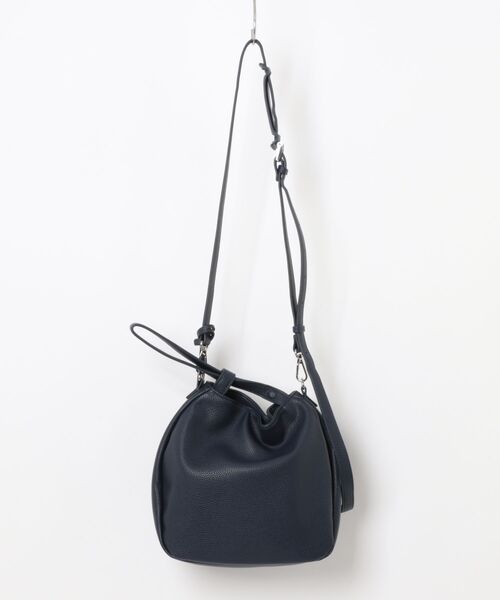 DRAW(ドロー)の「DRAW(ドロー) / ドローストリング SMALL Hanging Pouch Bag(ハンドバッグ・レディース・ベージュ/ネイビー・FREE)」の3枚目の写真