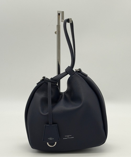 DRAW(ドロー)の「DRAW(ドロー) / ドローストリング SMALL Hanging Pouch Bag(ハンドバッグ・レディース・ベージュ/ネイビー・FREE)」の12枚目の写真