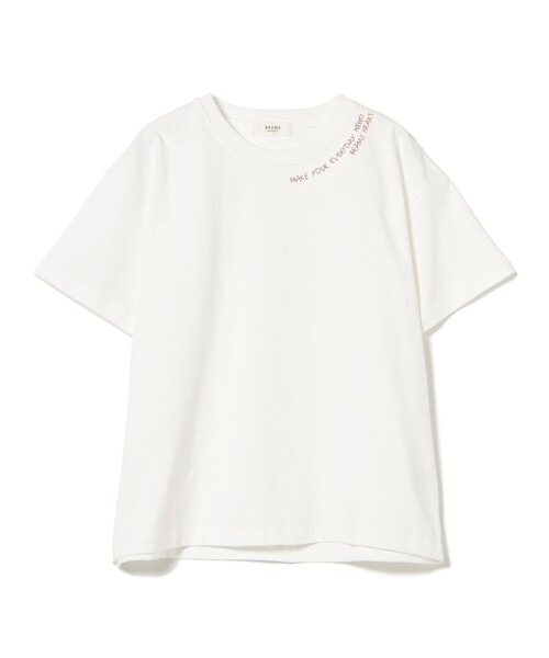 BEAMS HEART(ビームスハート)の「HEART刺繍 Tシャツ(Tシャツ/カットソー・レディース・ブラック/イエロー系その他4/オフホワイト・FREE)」の11枚目の写真