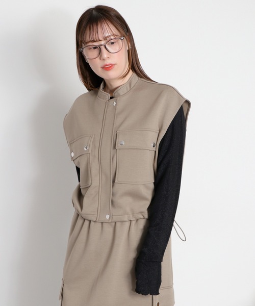 cepo（セポ）の「〈セットアイテム〉ダンボールワークベスト＆カーゴスカート（アンサンブル・レディース・チャコール/カーキ/オフホワイト・M）」の14枚目の写真