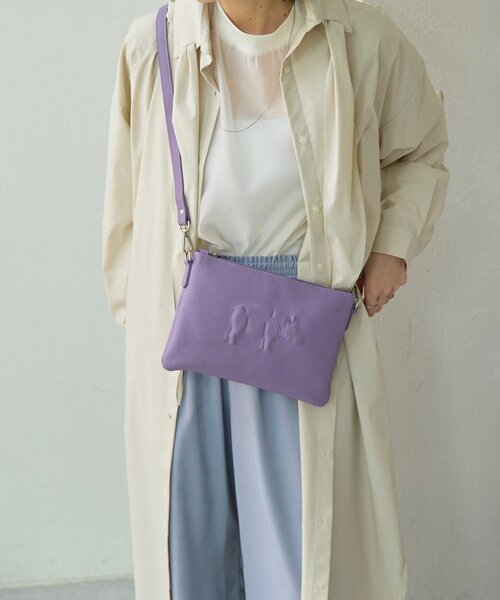 ear PAPILLONNER（イアパピヨネ）の「【IOPELLE(イオペレ)】アニマルスタンプショルダーバッグ（ショルダーバッグ・レディース・ブラック/パープル/グレー・FREE）」の3枚目の写真