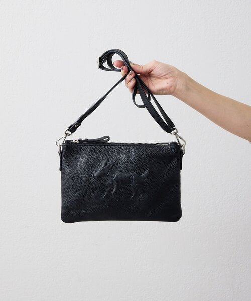 ear PAPILLONNER（イアパピヨネ）の「【IOPELLE(イオペレ)】アニマルスタンプショルダーバッグ（ショルダーバッグ・レディース・ブラック/パープル/グレー・FREE）」の4枚目の写真