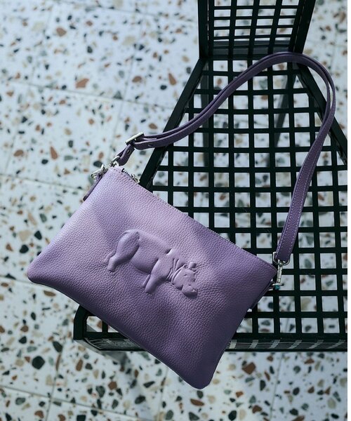 ear PAPILLONNER（イアパピヨネ）の「【IOPELLE(イオペレ)】アニマルスタンプショルダーバッグ（ショルダーバッグ・レディース・ブラック/パープル/グレー・FREE）」の12枚目の写真