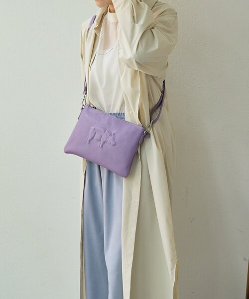 ear PAPILLONNER（イアパピヨネ）の「【IOPELLE(イオペレ)】アニマルスタンプショルダーバッグ（ショルダーバッグ・レディース・ブラック/パープル/グレー・FREE）」の8枚目の写真