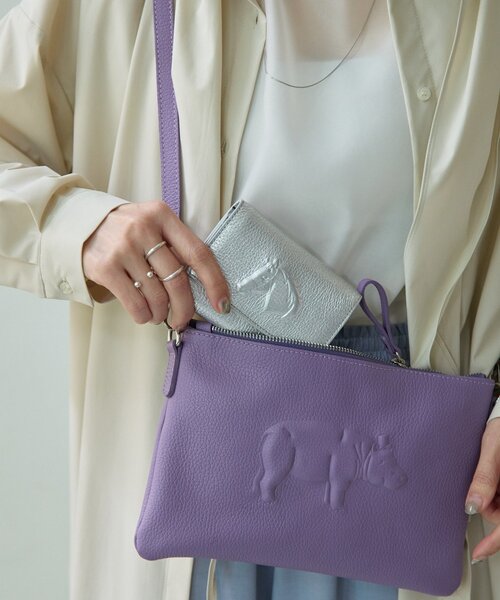 ear PAPILLONNER（イアパピヨネ）の「【IOPELLE(イオペレ)】アニマルスタンプショルダーバッグ（ショルダーバッグ・レディース・ブラック/パープル/グレー・FREE）」の7枚目の写真