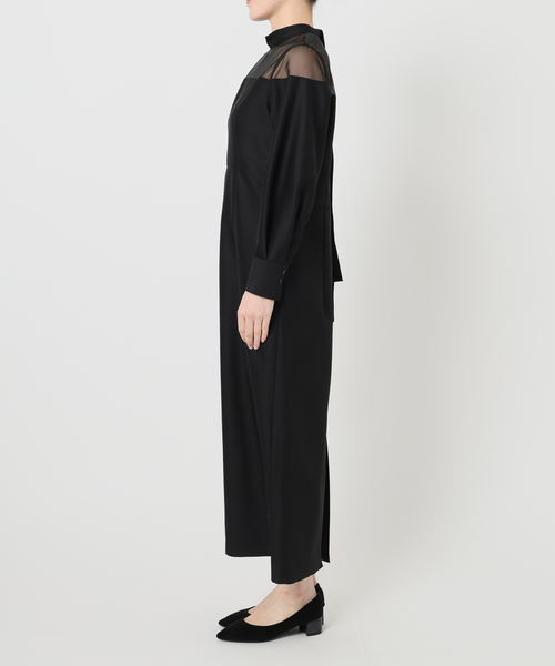 VERMEIL par iena(ヴェルメイユパーイエナ)の「シルクウールワンピース(ワンピース・レディース・ブラック・40/38/36)」の9枚目の写真