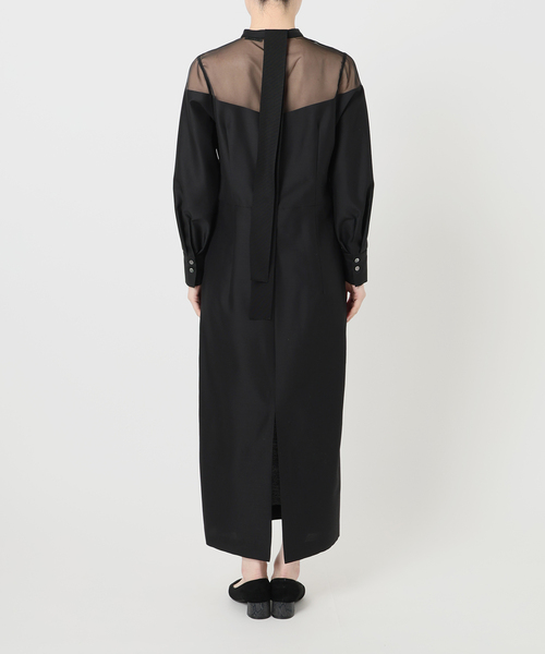 VERMEIL par iena(ヴェルメイユパーイエナ)の「シルクウールワンピース(ワンピース・レディース・ブラック・40/38/36)」の10枚目の写真