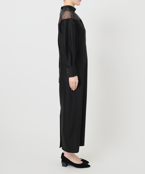VERMEIL par iena(ヴェルメイユパーイエナ)の「シルクウールワンピース(ワンピース・レディース・ブラック・40/38/36)」の11枚目の写真