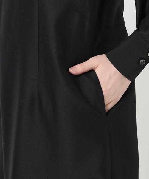 VERMEIL par iena(ヴェルメイユパーイエナ)の「シルクウールワンピース(ワンピース・レディース・ブラック・40/38/36)」の13枚目の写真