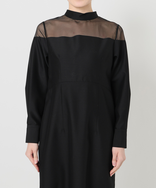 VERMEIL par iena(ヴェルメイユパーイエナ)の「シルクウールワンピース(ワンピース・レディース・ブラック・40/38/36)」の16枚目の写真