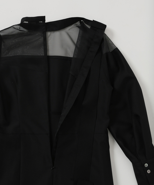 VERMEIL par iena(ヴェルメイユパーイエナ)の「シルクウールワンピース(ワンピース・レディース・ブラック・40/38/36)」の18枚目の写真