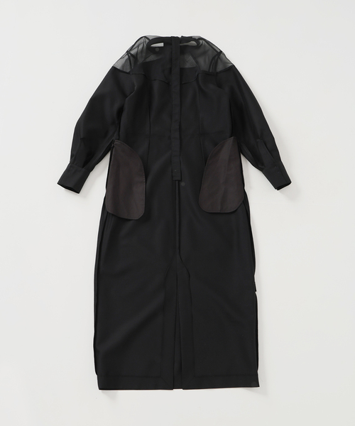 VERMEIL par iena(ヴェルメイユパーイエナ)の「シルクウールワンピース(ワンピース・レディース・ブラック・40/38/36)」の19枚目の写真