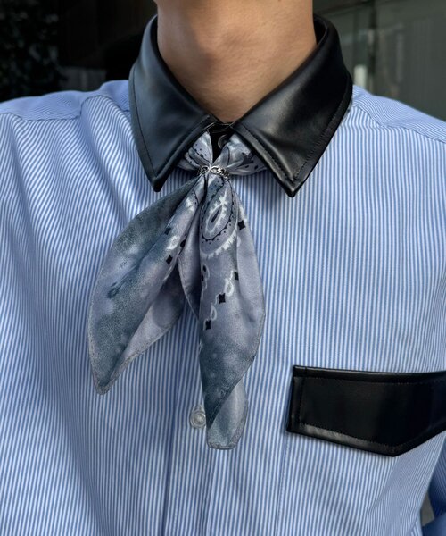 CIAOPANIC(チャオパニック)の「タイダイバンダナ(バンダナ/スカーフ・レディース・ブルー/グレー/サックスブルー・FREE)」の5枚目の写真