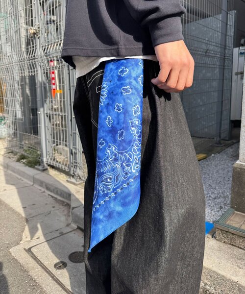 CIAOPANIC(チャオパニック)の「タイダイバンダナ(バンダナ/スカーフ・レディース・ブルー/グレー/サックスブルー・FREE)」の8枚目の写真