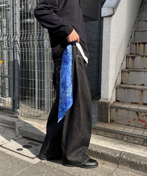 CIAOPANIC(チャオパニック)の「タイダイバンダナ(バンダナ/スカーフ・レディース・ブルー/グレー/サックスブルー・FREE)」の9枚目の写真