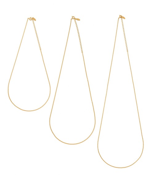 CRIMIE（クライミー）の「FINE SLIM CHAIN NECKLACE 24KDP 38-45cm（ネックレス・メンズ・ゴールド・ONE SIZE）」の4枚目の写真