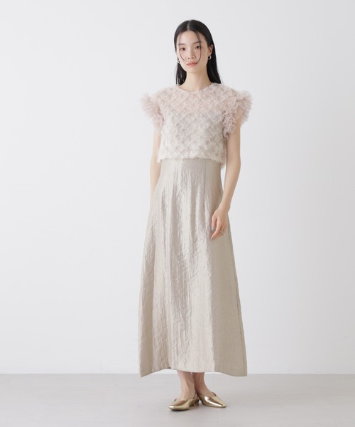 kaene（カエン）の「kaene/ボリュームブラウスセットドレス（ワンピース・レディース・ラベンダー/ベージュ/ブラック・36）」の2枚目の写真