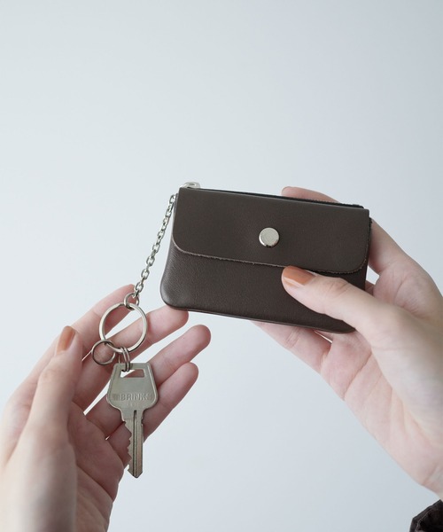 STANDARD SUPPLY(スタンダードサプライ)の「スタンダードサプライ / PAL パル / KEY CASE キーケース ミニ財布 本革(キーケース/キーアクセサリー・レディース・マスタード/コーラルピンク/ブラック/カーキ/グレー/ダークグリーン/グレイッシュブルー・FREE)」の9枚目の写真