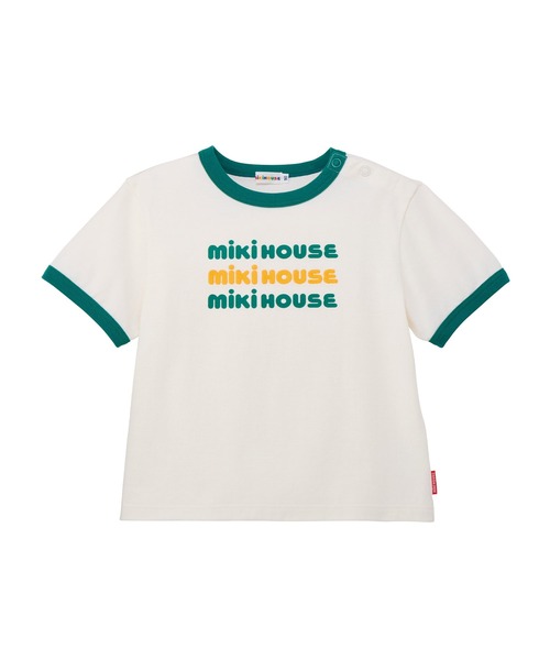 MIKI HOUSE（ミキハウス）の「【WEB限定】ロゴ半袖Ｔシャツ（Tシャツ/カットソー・キッズ・ホワイト/グレー/ピンク・110cm/100cm/90cm/80ｃｍ/130cm/120cm）」の6枚目の写真