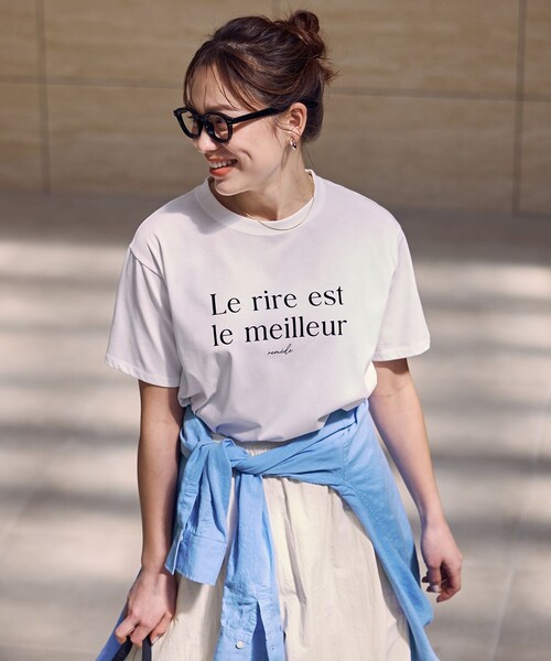 ANY(エニィ)の「アソートロゴラウンドヘムTシャツ(Tシャツ/カットソー・レディース・グレー系/ホワイト系1/ホワイト系2/グレー系3/ホワイト系・F)」の1枚目の写真