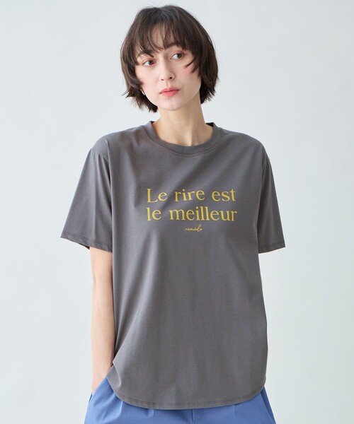 ANY(エニィ)の「アソートロゴラウンドヘムTシャツ(Tシャツ/カットソー・レディース・グレー系/ホワイト系1/ホワイト系2/グレー系3/ホワイト系・F)」の4枚目の写真