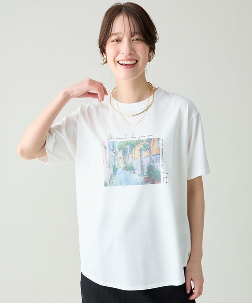 ANY(エニィ)の「アソートロゴラウンドヘムTシャツ(Tシャツ/カットソー・レディース・グレー系/ホワイト系1/ホワイト系2/グレー系3/ホワイト系・F)」の22枚目の写真