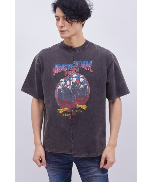 TORNADO MART(トルネードマート)の「TORNADO MART∴リメイク風製品染めTシャツ(Tシャツ/カットソー・メンズ・チャコール/ホワイト/マルチ・M/L/LL)」の2枚目の写真