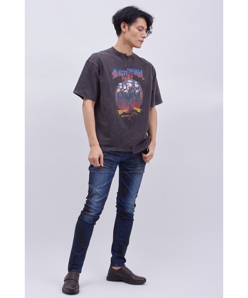TORNADO MART(トルネードマート)の「TORNADO MART∴リメイク風製品染めTシャツ(Tシャツ/カットソー・メンズ・チャコール/ホワイト/マルチ・M/L/LL)」の20枚目の写真