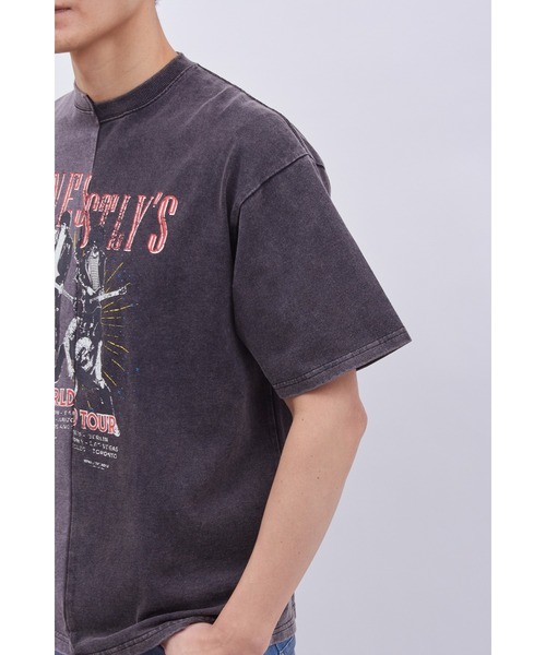 TORNADO MART(トルネードマート)の「TORNADO MART∴リメイク風製品染めTシャツ(Tシャツ/カットソー・メンズ・チャコール/ホワイト/マルチ・M/L/LL)」の9枚目の写真