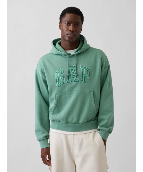 GAP(ギャップ)の「ヴィンテージソフト オーバーサイズ GAPロゴパーカー(パーカー・メンズ・グリーン/ブラウン・XL/L/M/S/XS)」の15枚目の写真