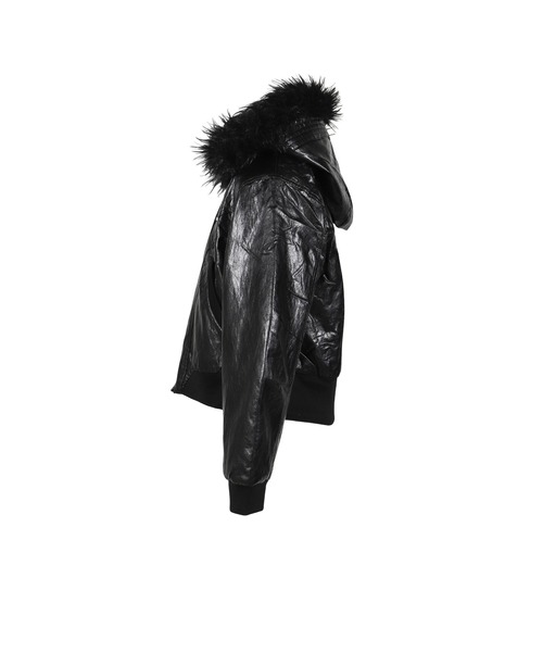 NUBIAN（ヌビアン）の「LEATHER FUR HOOD JUMPER（その他アウター・メンズ・ブラック・OS）」の4枚目の写真