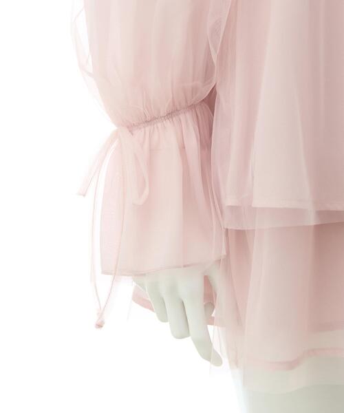 INGNI（イング）の「チュールオフショルミニワンピース（ワンピース・レディース・ブルー系/ピンク/オフホワイト・M）」の8枚目の写真