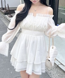 INGNI | チュールオフショルミニワンピース(ワンピース)