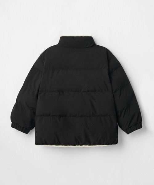 MUSINSA STANDARD KIDS（ムシンサスタンダードキッズ）の「デイリープファーリバーシブルフリースショートパディングジャケット[ブラック/クリーム]（ブルゾン・レディース・その他・100/110/120/130/140/160/150）」の3枚目の写真