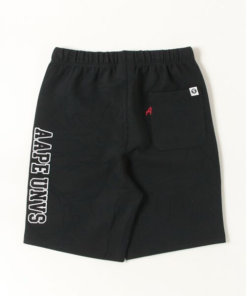 AAPE BY A BATHING APE（エーエイプバイアベイシングエイプ）の「AAPE MAIN SWEAT SHORTS（スウェットパンツ・メンズ・ブラック・LARGE/MEDIUM/SMALL/X-LARGE/XX-LARGE）」の5枚目の写真