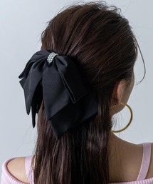 ANAP（アナップ）の「ビッグリボンビーズヘアクリップ（その他ヘアアクセサリー）」