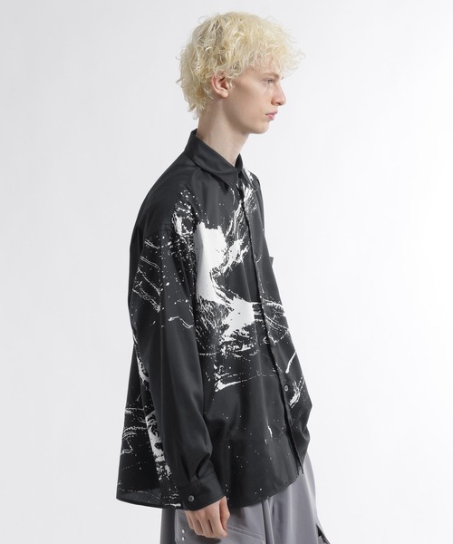 HARE（ハレ）の「SUMI ARTシャツ(HARE)（シャツ/ブラウス・メンズ・ブラック系その他2/ブラック/ブラック系その他・FREE）」の16枚目の写真