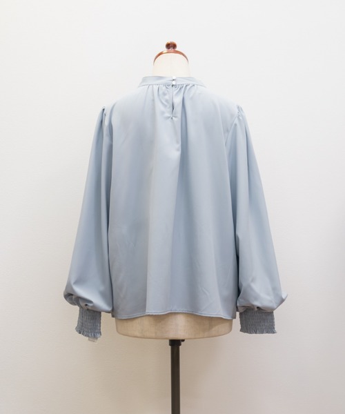 CLETTE（クレット）の「CLETTEオリジナルハイネックギャザーブラウス（シャツ/ブラウス・レディース・ブラック/ホワイト/ブルー・4L/3L/LL）」の16枚目の写真