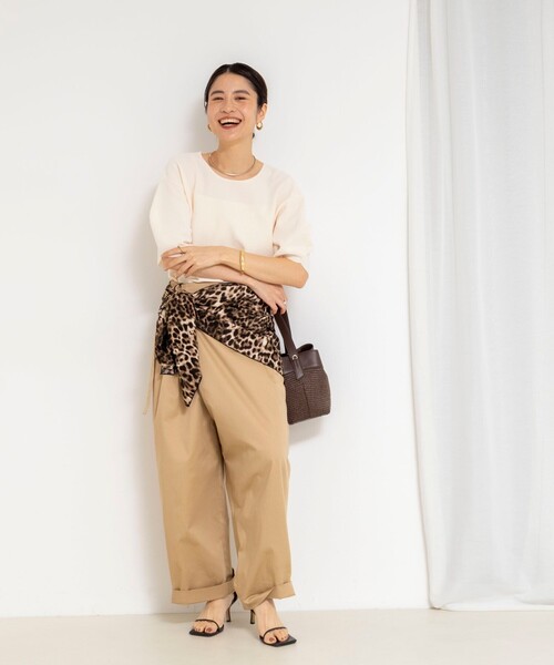 Rie Miller(リエミラー)の「《手洗い可能》トラペーズ2WAYプルオーバー(ニット/セーター・レディース・アイボリー/ブラック/グリーン・38)」の17枚目の写真