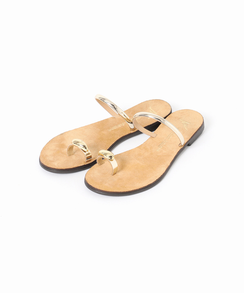 NICOLAS LAINAS(ニコラスライナス)の「NICOLAS LAINAS/ニコラスライナス SLOBE別注 メタルフラットサンダル(サンダル・レディース・ベージュ・38/37/36/35)」の11枚目の写真